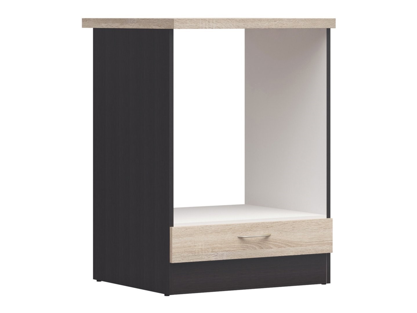 Laisvai pastatoma orkaitės spintelė su stalviršiu, 60x86 cm, JUNONA LINE, wenge/sonoma ąžuolas