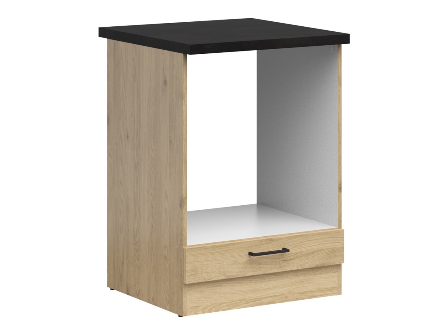 Laisvai pastatoma orkaitės spintelė su stalviršiu, 60x86 cm, JUNONA LINE, ąžuolo spalvos Bernstein/ąžuolo spalvos Bernstein