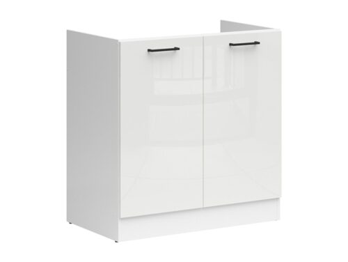 JUNONA LINE pastatoma kriauklės spintelė 80×82 cm, balta/kreidos blizgesio