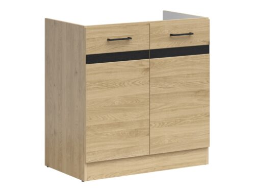 JUNONA LINE pastatoma kriauklės spintelė 80×82 cm, Bernstein ąžuolas/Bernstein ąžuolas