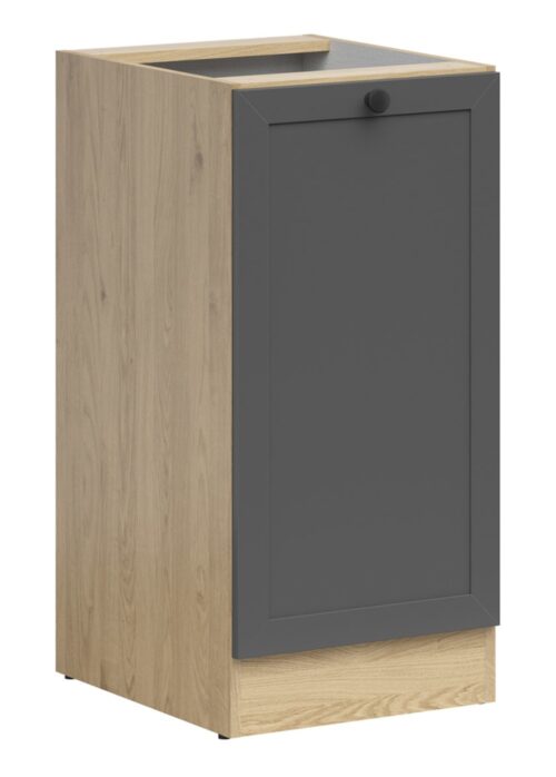 Dešiniojo pastatomo kampinė spintelė 40×86 cm JUNONA LINE bernstein ąžuolas/grafitas