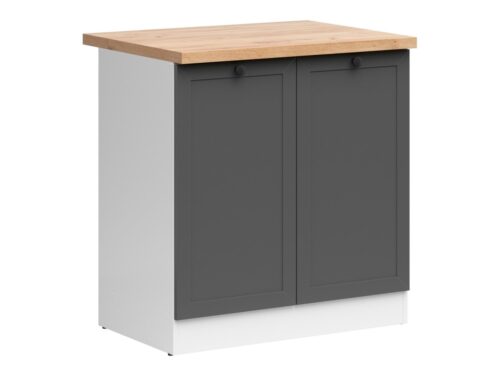 Pastatoma spintelė su stalviršiu 80×86 cm JUNONA LINE balta/grafito spalvos