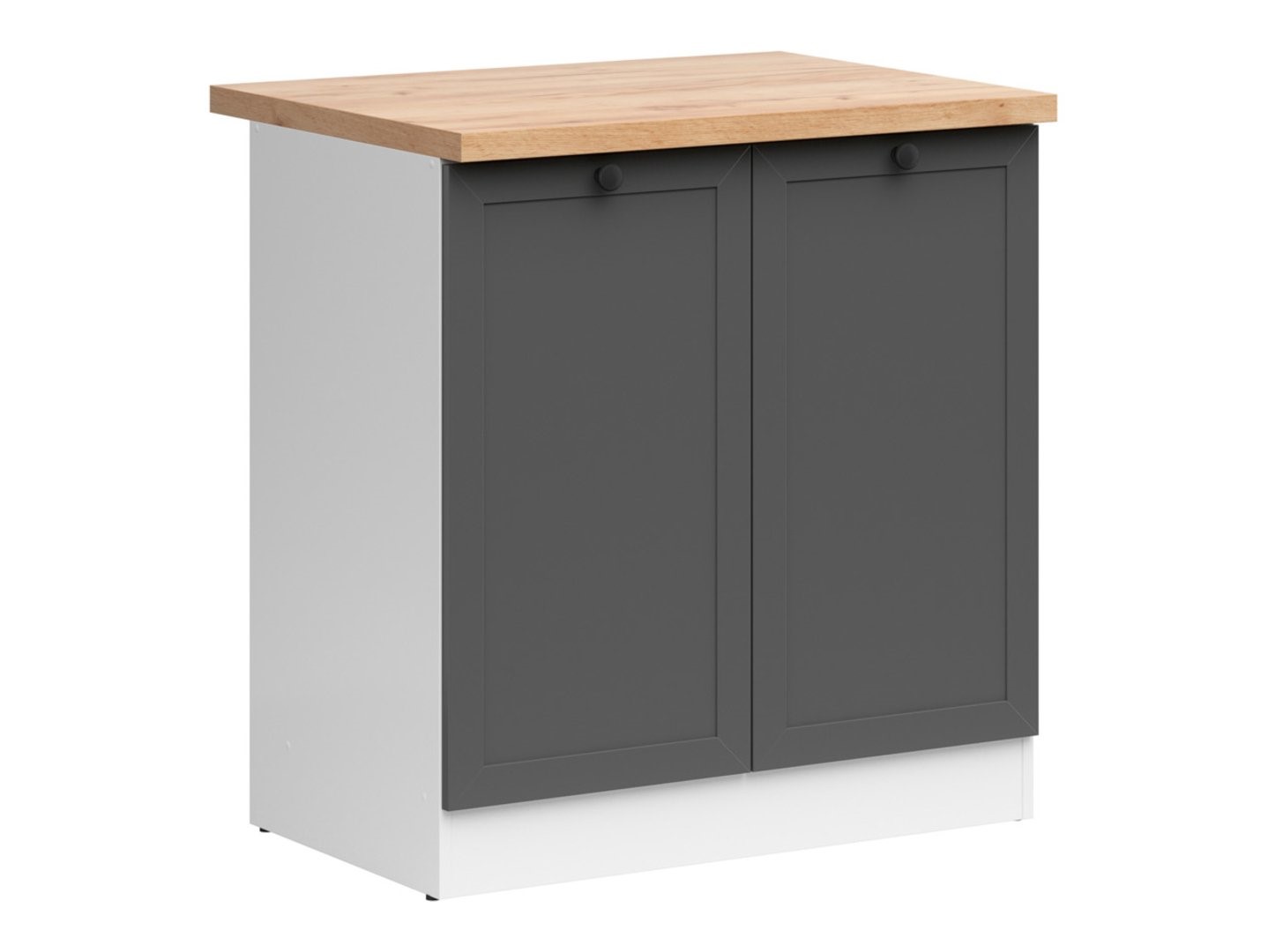 Pastatoma spintelė su stalviršiu 80x86 cm JUNONA LINE balta/grafito spalvos