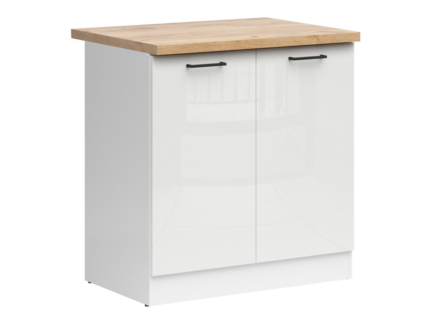 Pastatoma spintelė su stalviršiu 80x86 cm JUNONA LINE balta/kreidos blizgi spalva