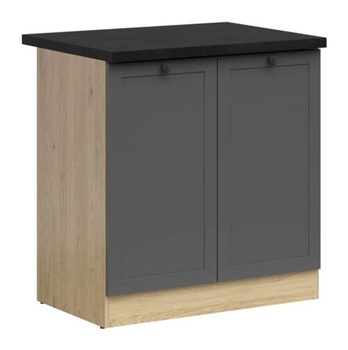 Pastatoma spintelė su stalviršiu 80×86 cm JUNONA LINE bernstein ąžuolas/grafitas