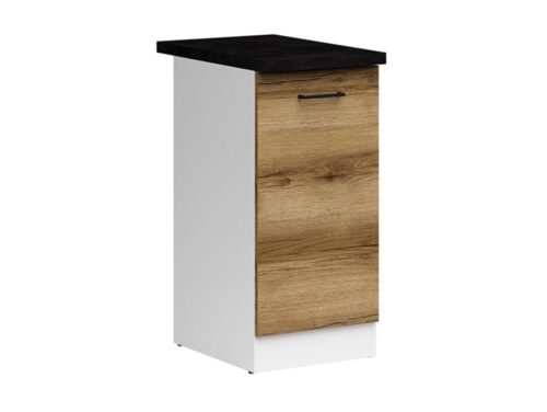 Kairinė spintelė su stalviršiu 40×86 cm JUNONA LINE balta/šviesus Delano ąžuolas