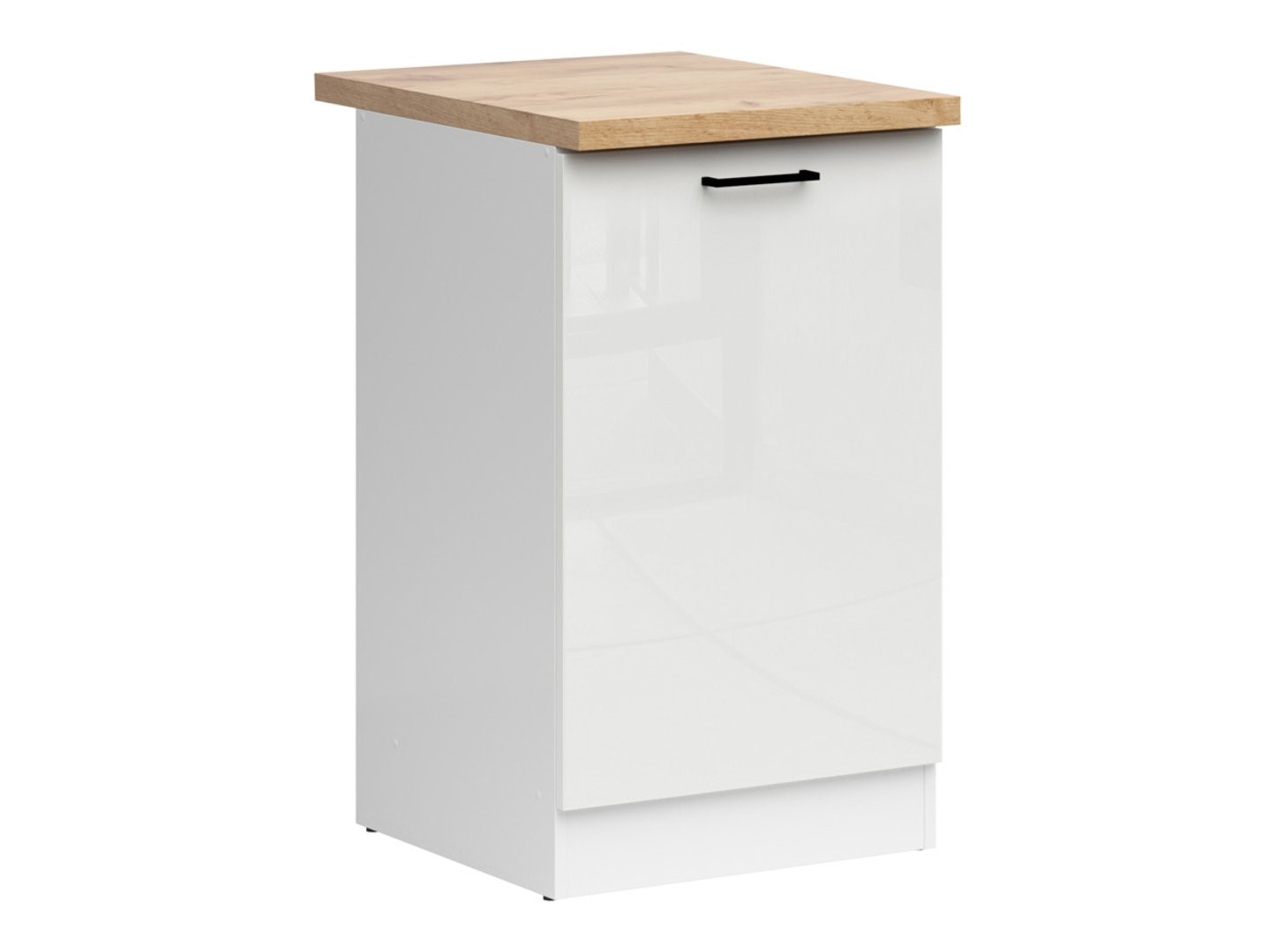 Kairinė spintelė su stalviršiu 50x86 cm JUNONA LINE balta/kreidos blizgi