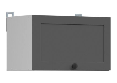 Sieninė spintelė 50×30 cm JUNONA LINE balta/grafito spalvos