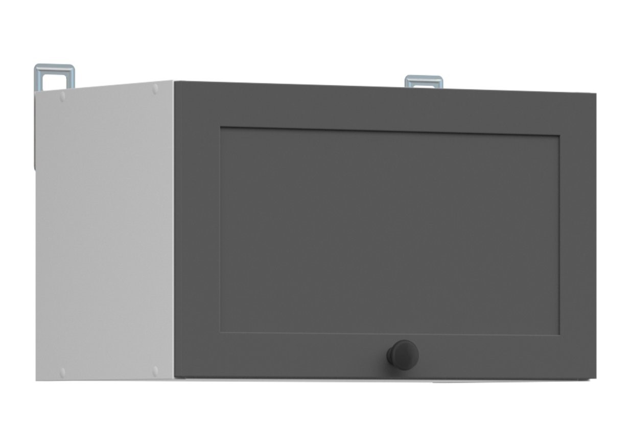 Sieninė spintelė 50x30 cm JUNONA LINE balta/grafito spalvos