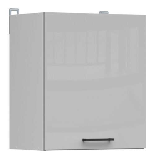 Sieninė spintelė 50×57 cm JUNONA LINE balta/šviesiai pilka blizgi