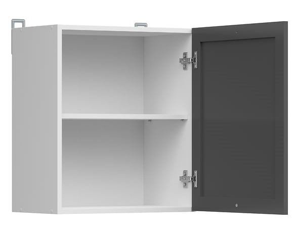 Sieninė spintelė 50x57 cm JUNONA LINE balta/kreidos blizgi spalva — изображение 3