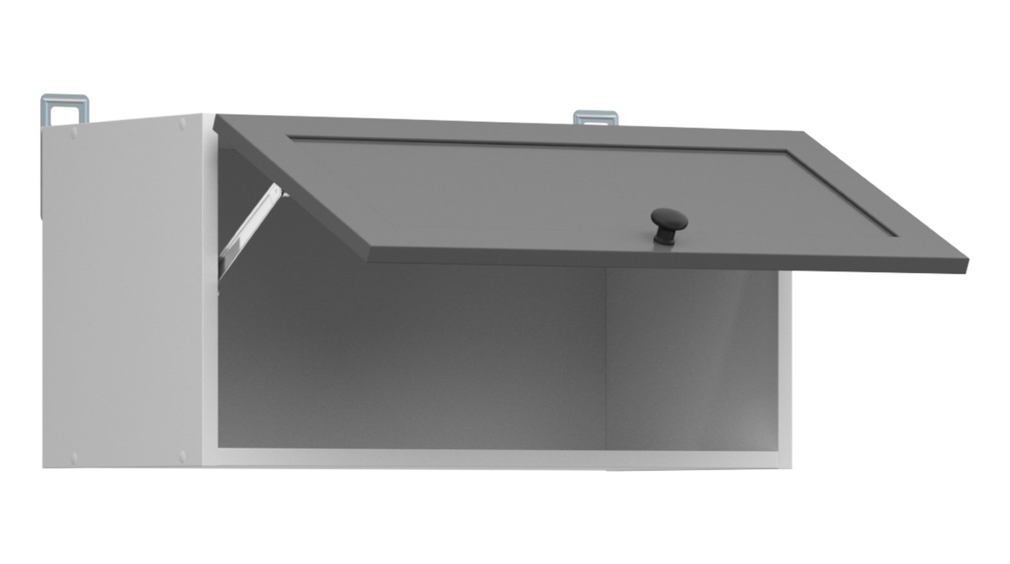 Sieninė spintelė 60x30 cm JUNONA LINE balta/grafito spalvos — изображение 3