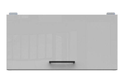 Sieninė spintelė 60×30 cm JUNONA LINE balta/šviesiai pilka blizgi