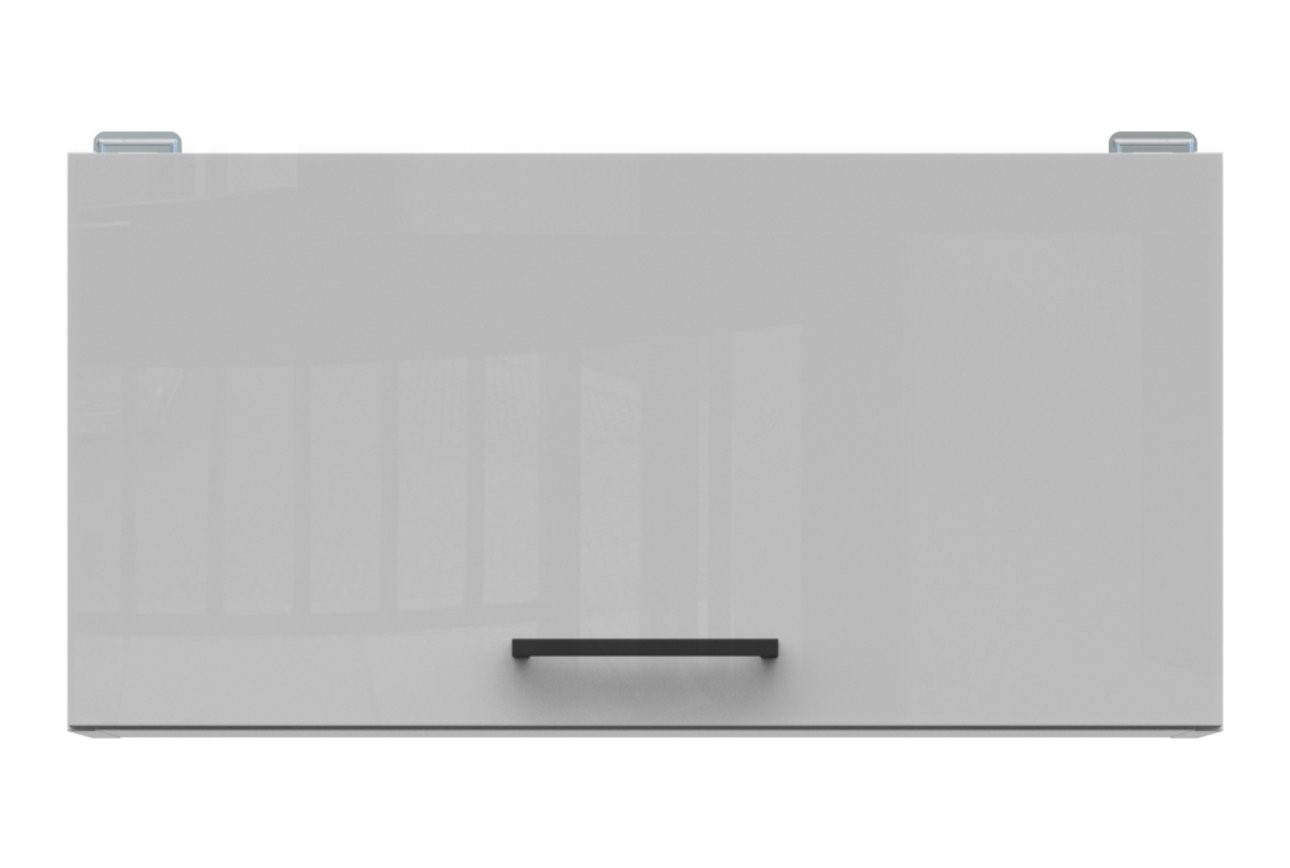 Sieninė spintelė 60x30 cm JUNONA LINE balta/šviesiai pilka blizgi