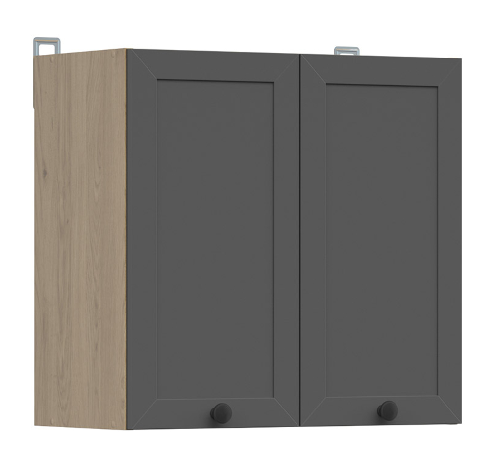 Sieninė spintelė 60x57 cm JUNONA LINE bernstein ąžuolas/grafitas