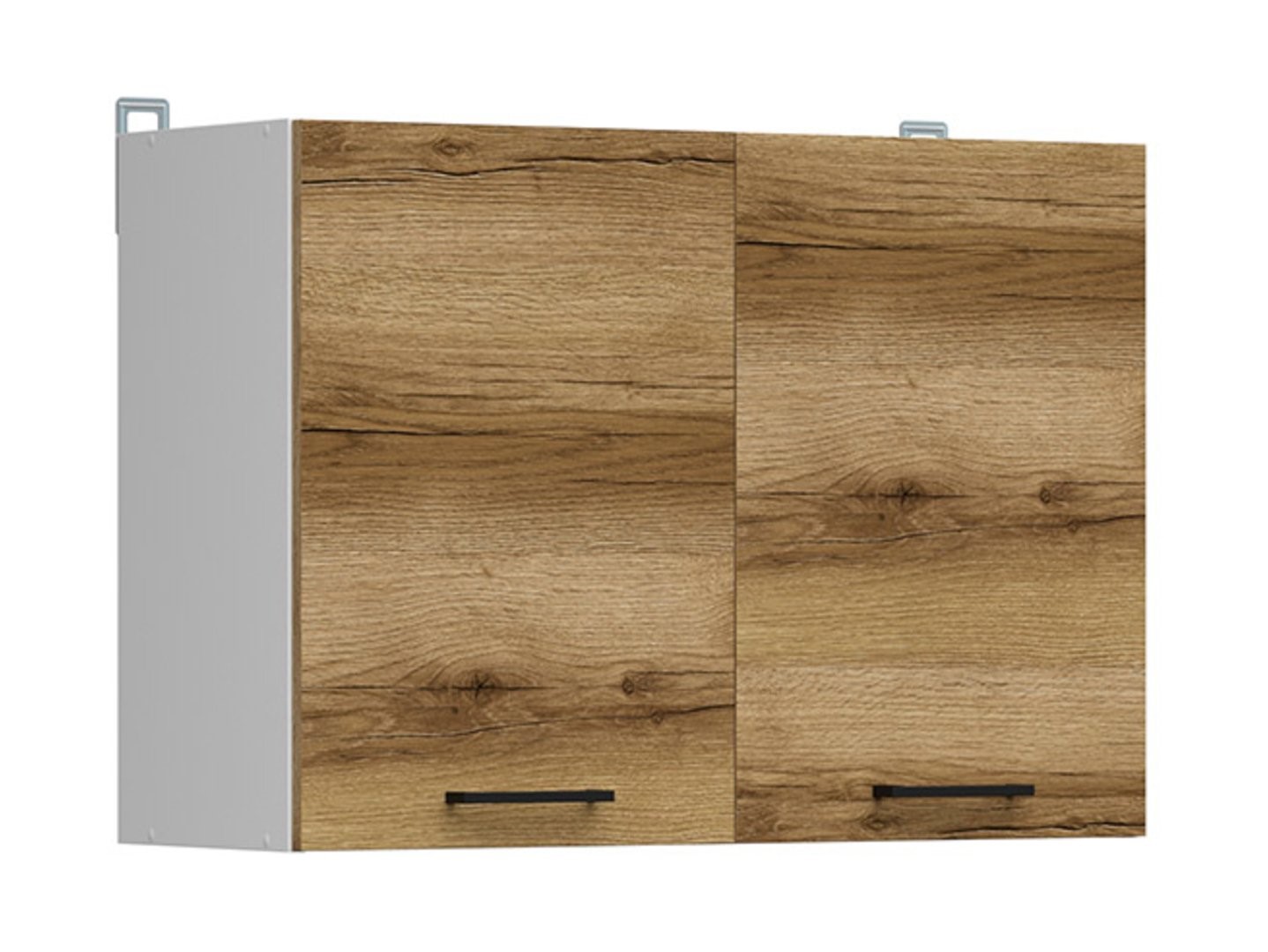 Sieninė spintelė 80x57 cm JUNONA LINE balta/šviesus Delano ąžuolas