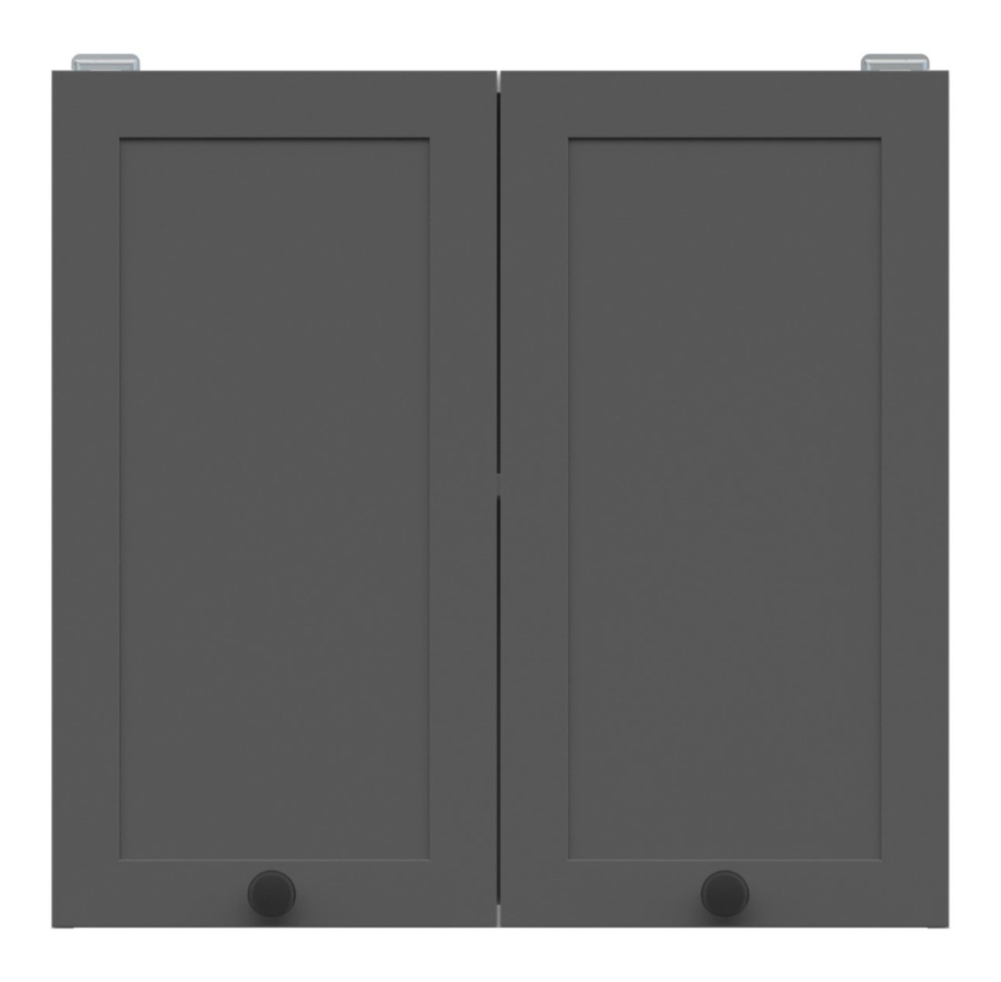 Sieninė spintelė 80x57 cm JUNONA LINE balta/grafito spalvos — изображение 2