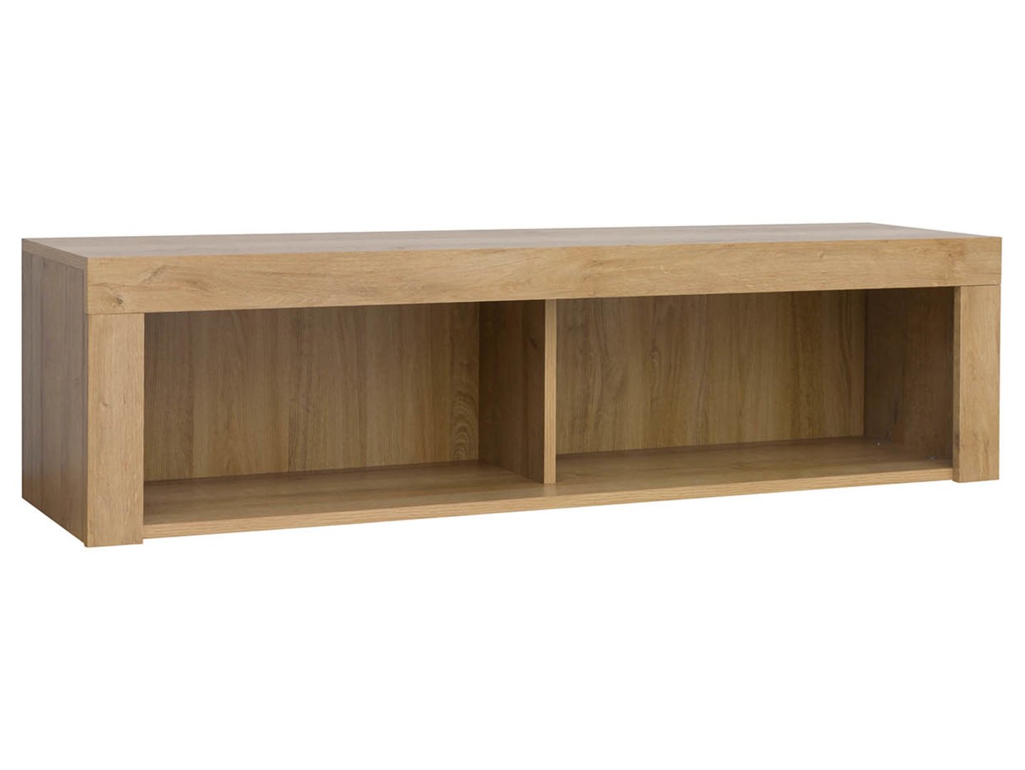 BALDER atvira sieninė spintelė 120 cm Riviera ąžuolas/blizgi balta