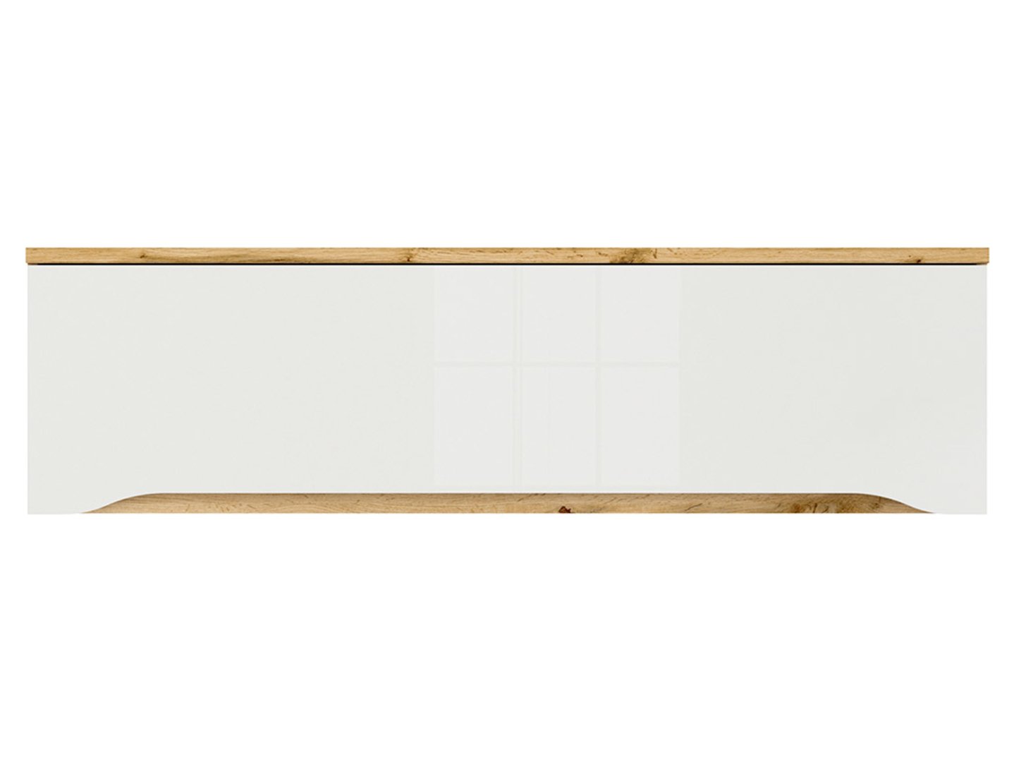 NUIS sieninė spintelė su durelėmis, 135 cm, Wotan ąžuolas/blizgi balta — изображение 3