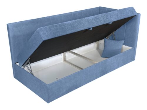 Aldo viengulė sofa-lova su daiktadėže, mėlyna