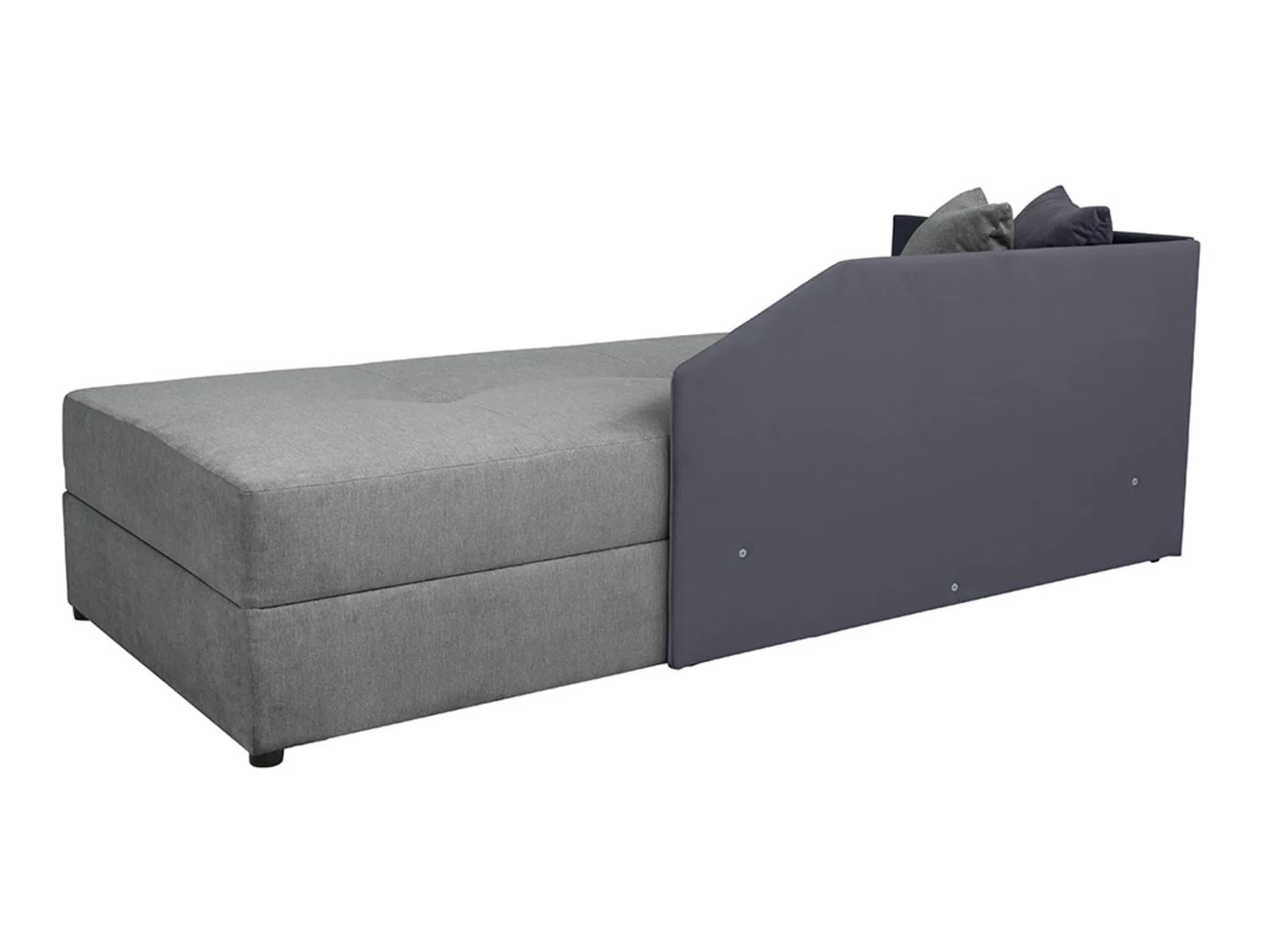 Kelo vienvietė sofa su daiktadėže, kairė/dešinė, pilka