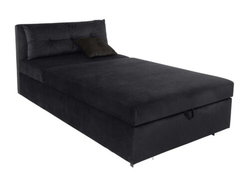 Rico sofa su daiktadėže ir reguliuojamu atlošu, juoda
