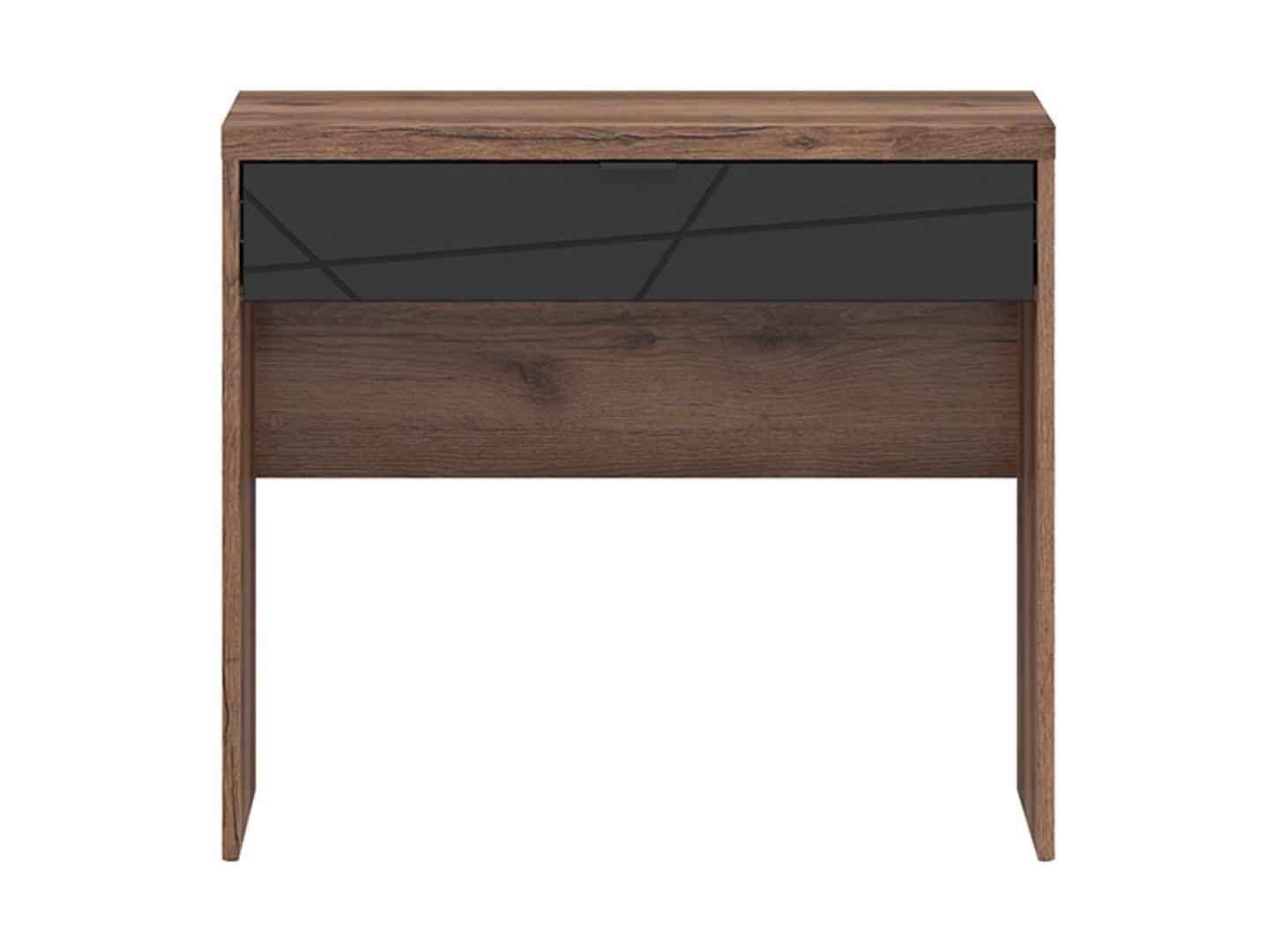 FORN tualetinis staliukas su stalčiumi 38,5 cm, tamsus Delano ąžuolas/matinė juoda - Paveikslėlis 2