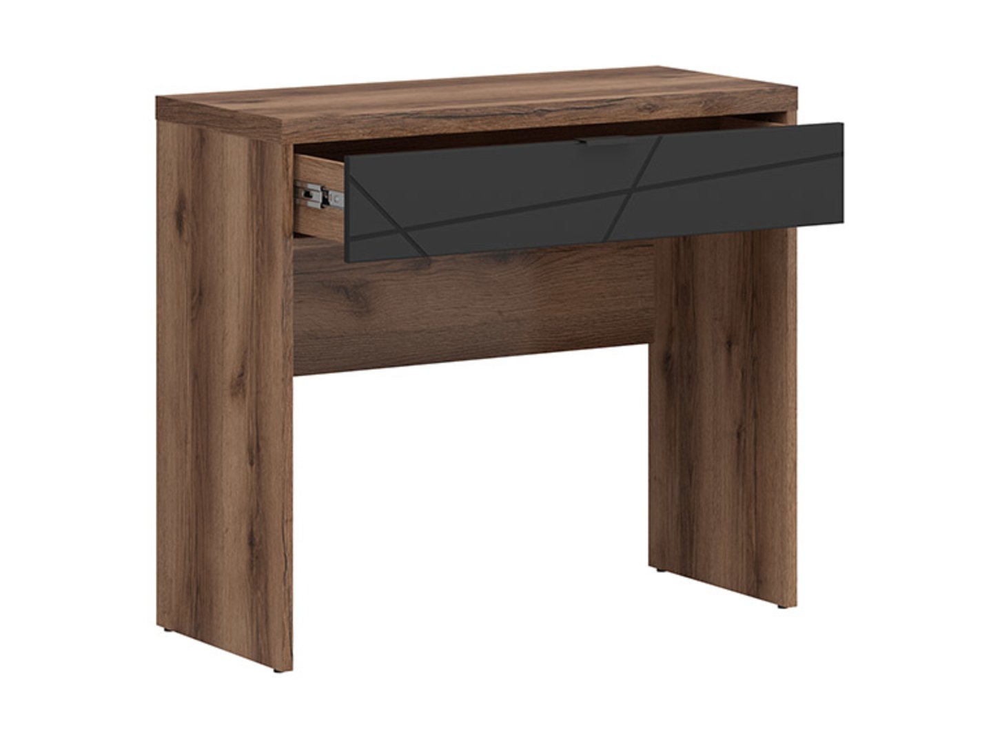 FORN tualetinis staliukas su stalčiumi 38,5 cm, tamsus Delano ąžuolas/matinė juoda - Paveikslėlis 3