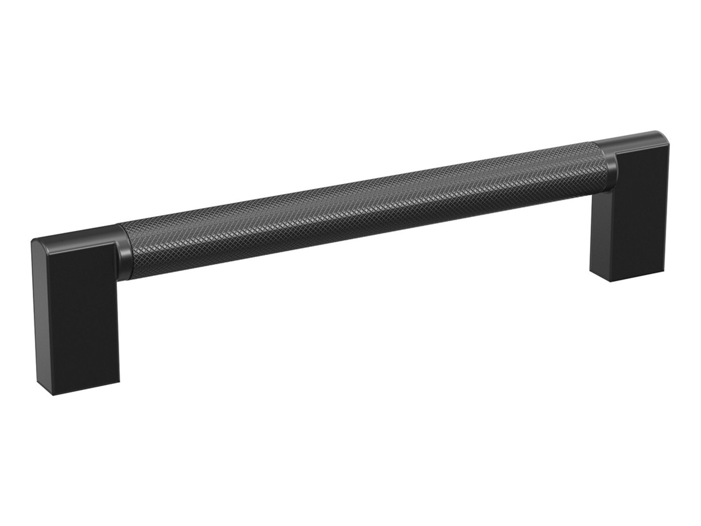 Virtuvės rankenėlė N-95 - matinė juoda / blizgus juodas chromas