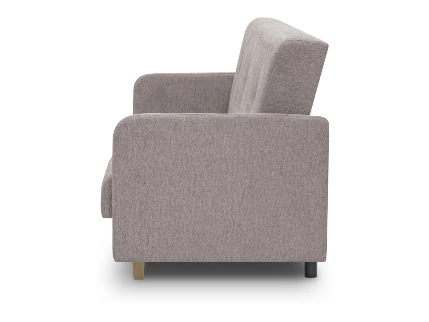 Tyrion trijų vietų sofa, išskleidžiama su daiktadėže ant kojų, smėlio spalvos pintas paviršius