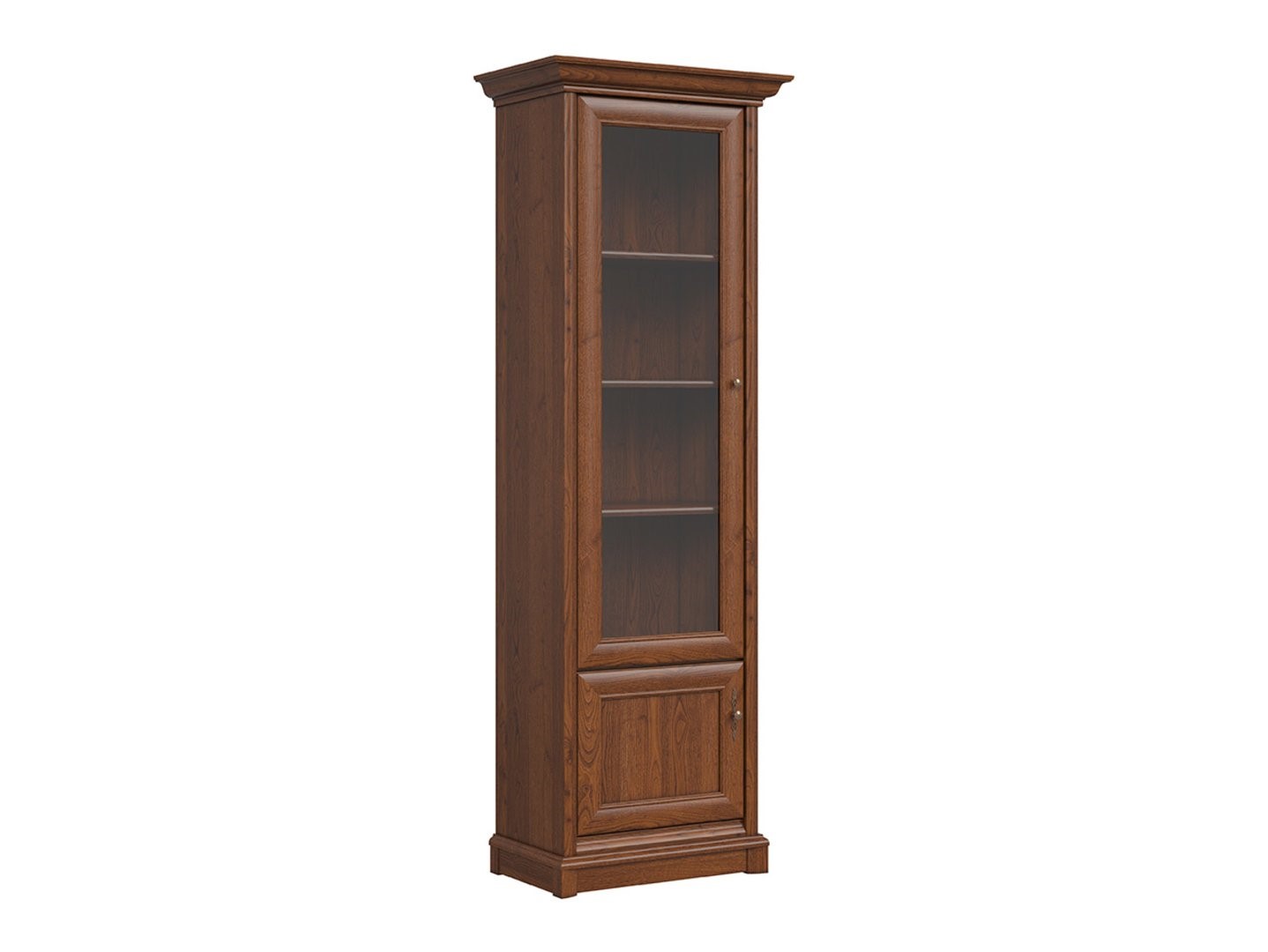 Vienų durelių kairioji vitrina KENT 70 cm kaštoninė
