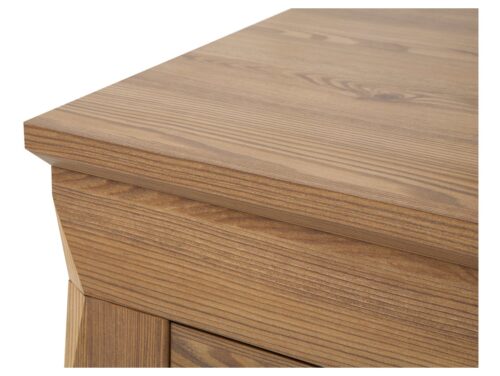 Witryna trzydrzwiowa niska BERGEN 156 cm modrzew sibiu złoty