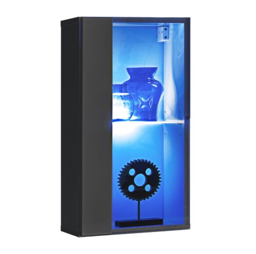 Pakabinama vitrina „Switch 4“, grafito spalvos ASM