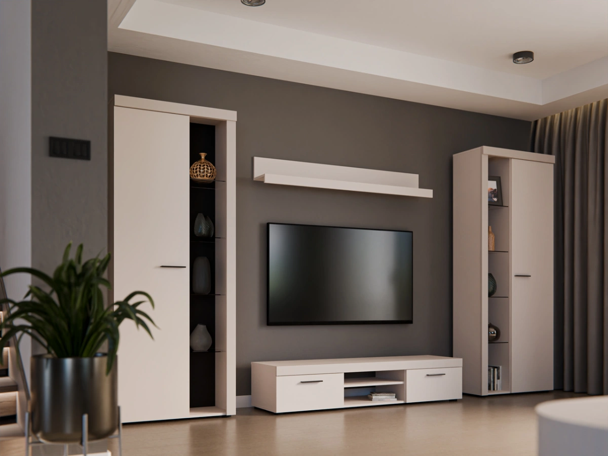 Rumba XL sieninė spintelė, smėlio spalvos