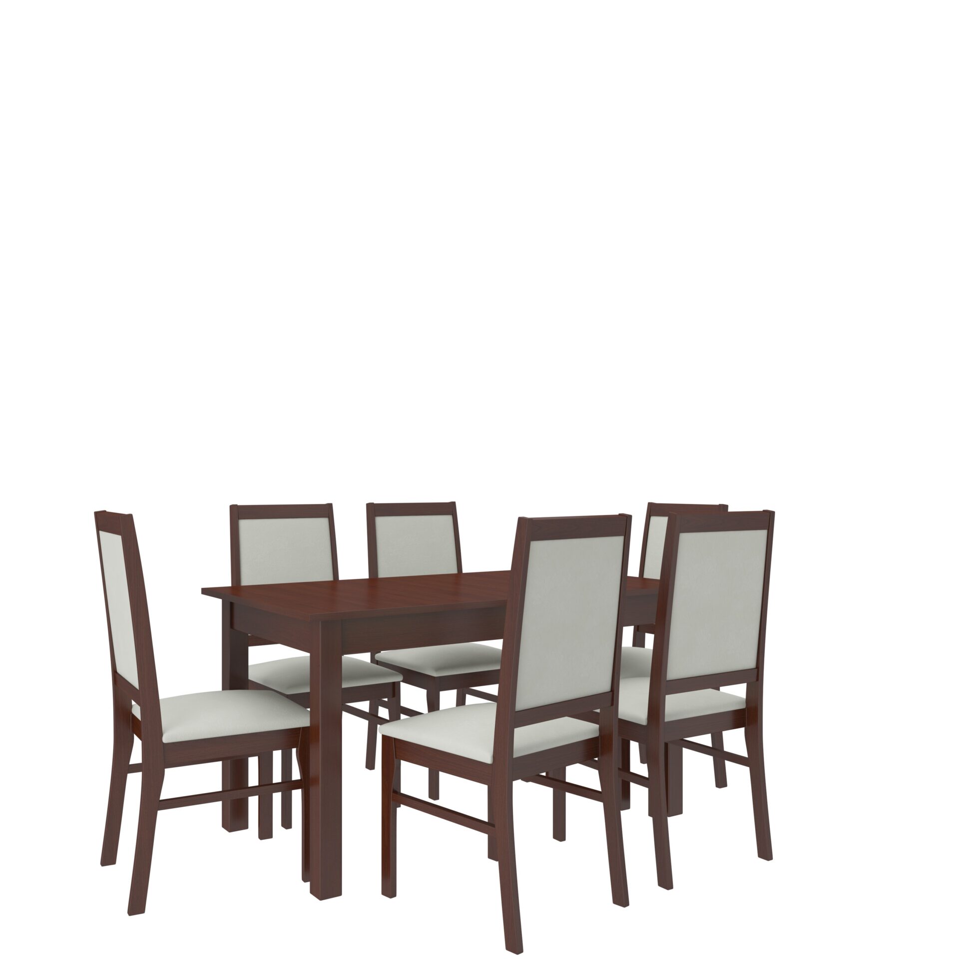 RODOS 25 tamsaus riešuto spalvos ADRK stalo ir kėdžių komplektas