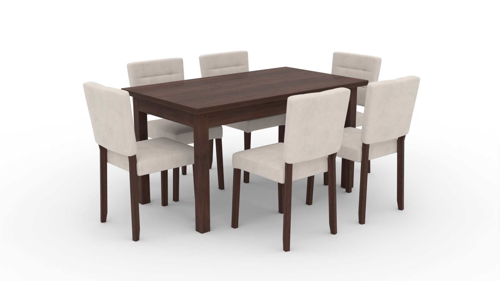 RODOS 80 tamsaus riešuto spalvos ADRK stalo ir kėdžių komplektas