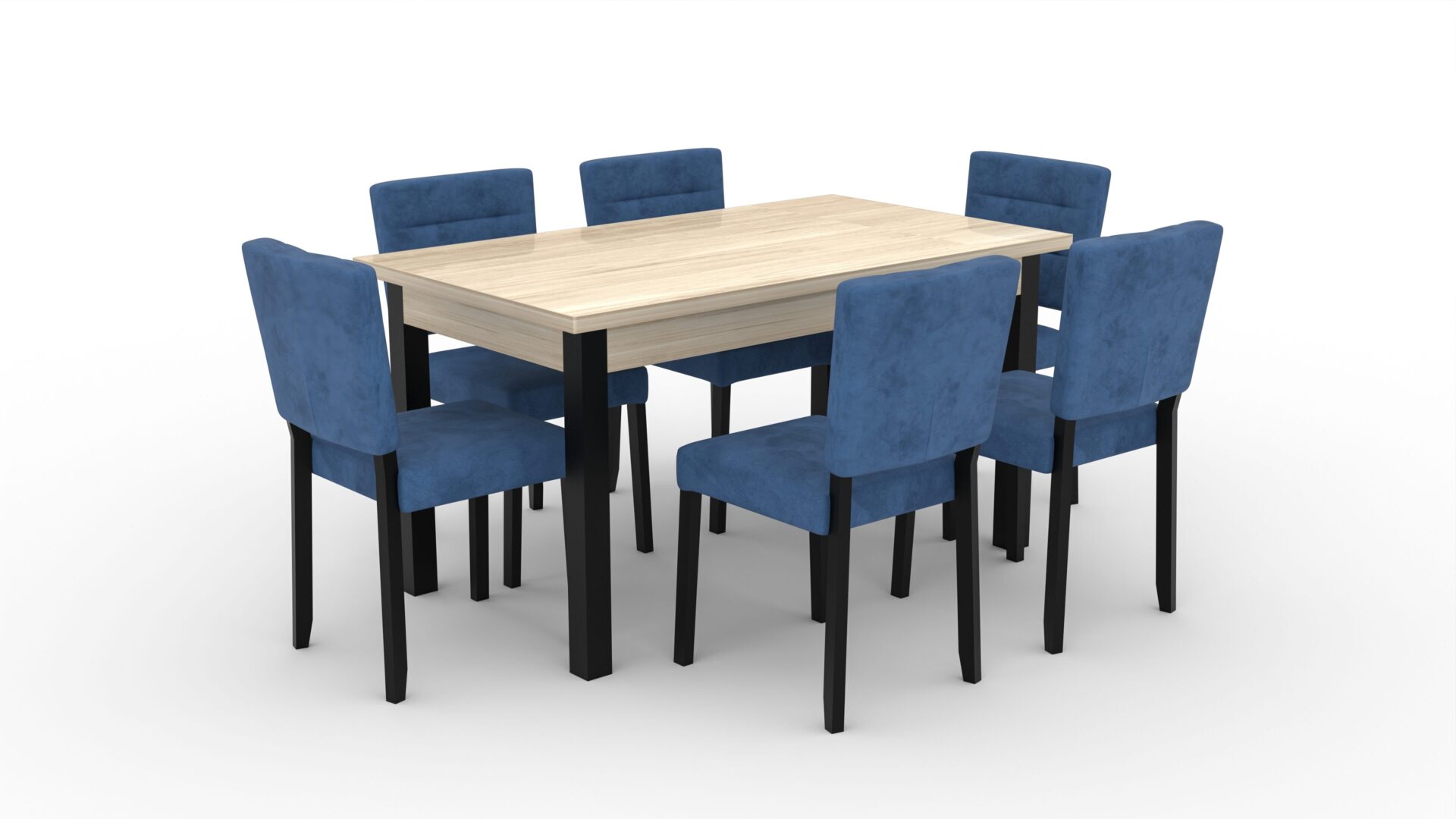 RODOS 80 juodas/Sonoma ADRK stalo ir kėdžių komplektas