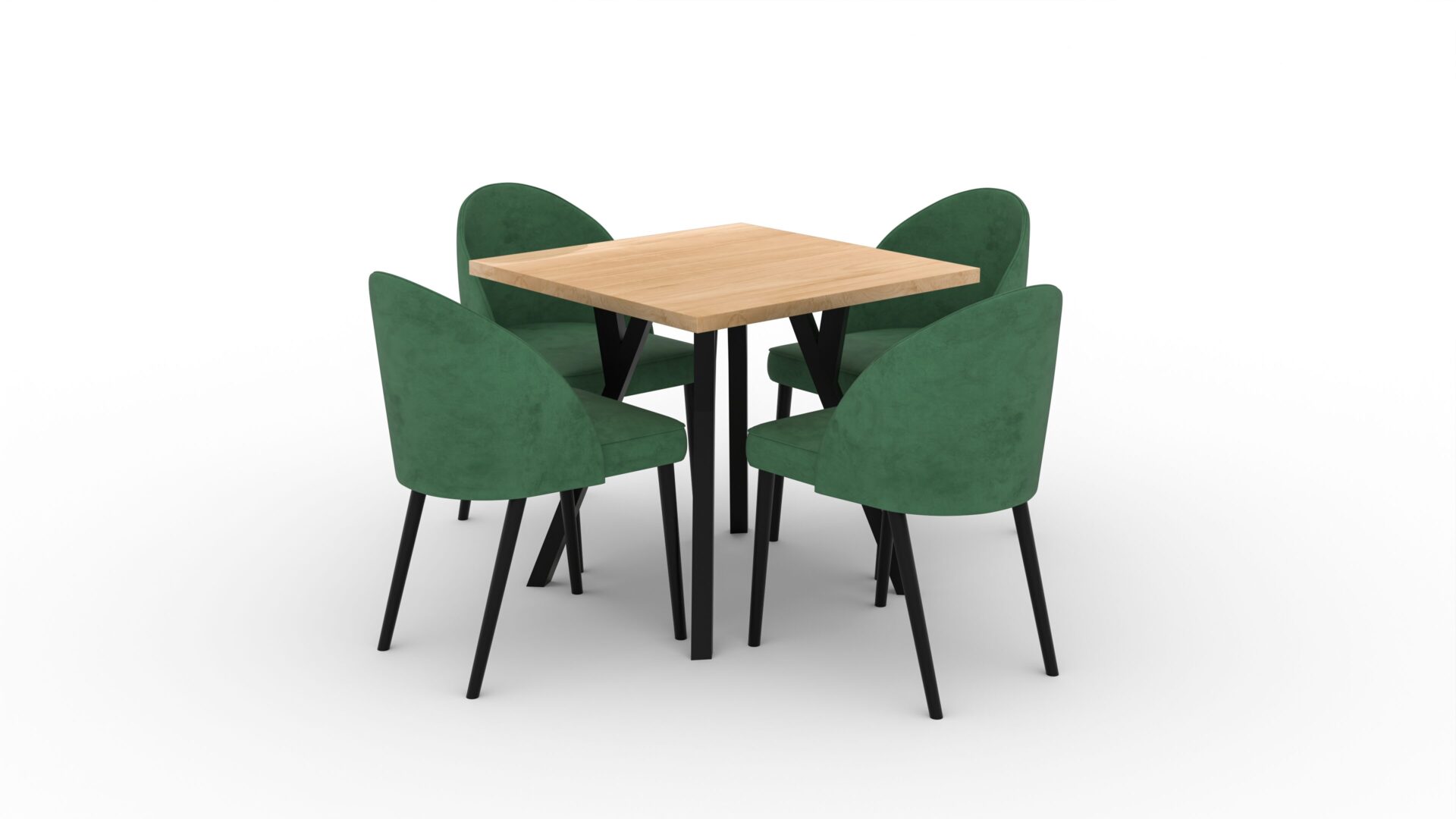 RODOS 84 Craft auksinės/juodos spalvos ADRK stalo ir kėdžių komplektas