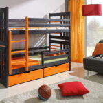 ROLAND dviaukštė lova su stalčiais 90x190 cm