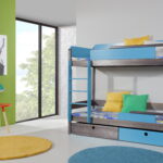 NATU II dviaukštė lova su stalčiais – 2 asmenims 90x190 cm