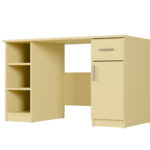 Vaikiškas rašomasis stalas su lentyna ir spintele 120×60 cm Wanilia – NELA