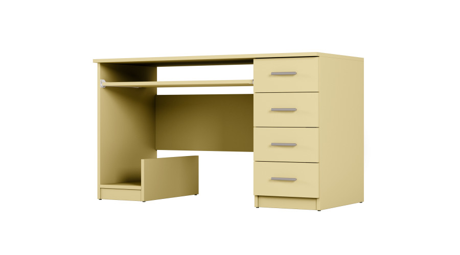 Jaunimo stalas su stalčiais ir kompiuterio lentyna 130×60 cm Wanilia – MILA