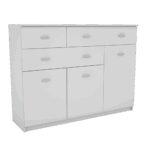 Didelė svetainės komoda su spintelėmis ir daugybe stalčių, 150 cm, Biel – GRANDE