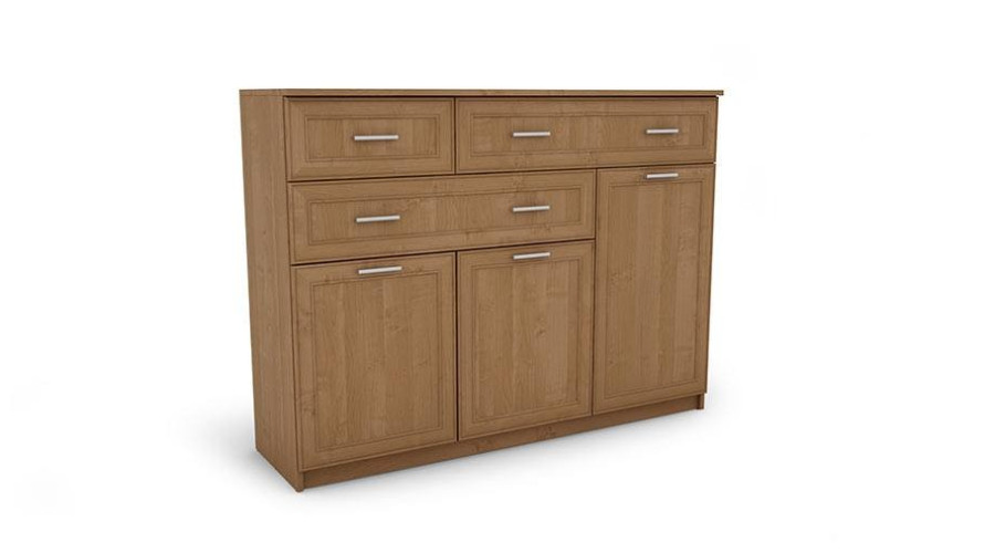 Didelė svetainės komoda su spintelėmis ir daugybe stalčių, 150 cm, Olcha – GRANDE