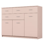 Didelė svetainės komoda su spintelėmis ir daugybe stalčių, 150 cm, Pink – GRANDE