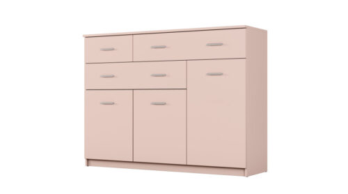 Didelė svetainės komoda su spintelėmis ir daugybe stalčių, 150 cm, Pink – GRANDE