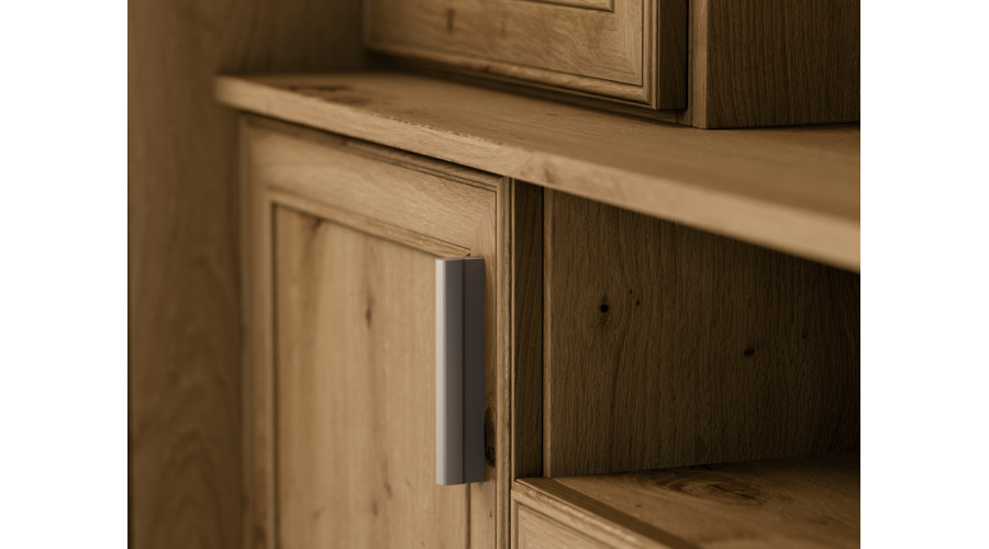 Didelė sieninė spintelė su erdviomis spintomis ir vitrinomis, 390 × 232 cm, Dab Artisan – SAWA - Paveikslėlis 5