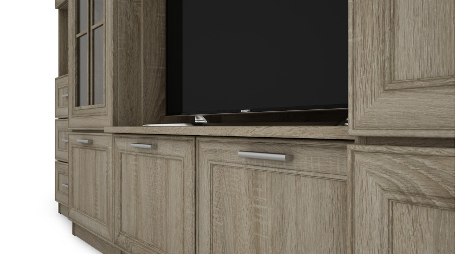 Klasikinė sieninė spintelė su erdvia spinta ir baru 280 × 207 cm Sonoma Jasna – MILO — изображение 4