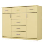 Komoda su stalčiais ir spintelėmis 140 cm Wanilia – SILVA