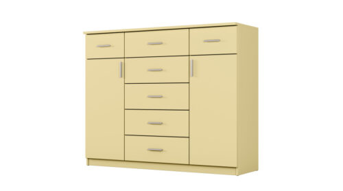 Komoda su stalčiais ir spintelėmis 140 cm Wanilia – SILVA